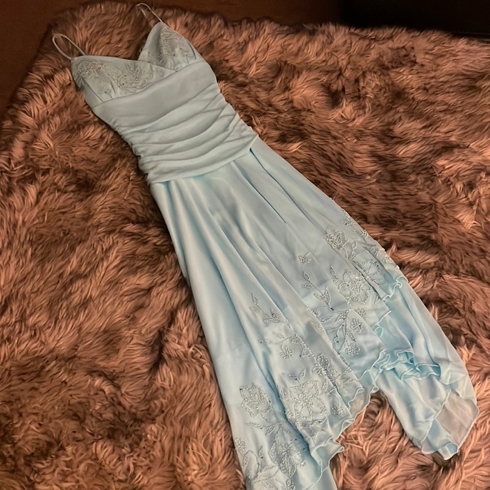 Light blue floral prom dress - Picture 4 of 9